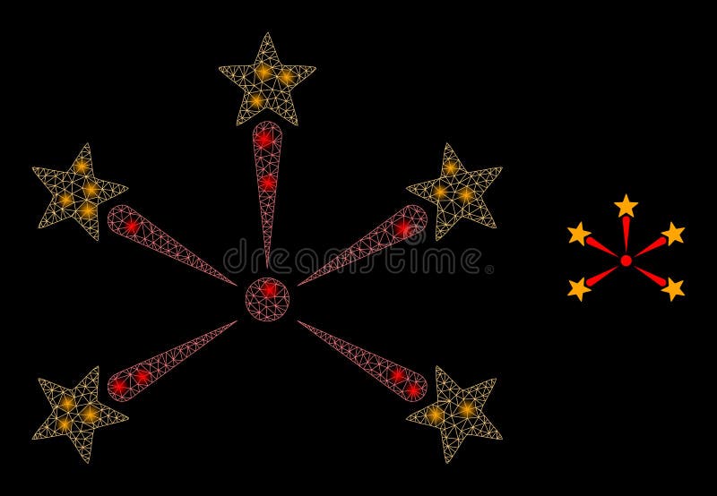 Flare network star fireworks с бликовыми пятнами бесплатная иллюстрация
