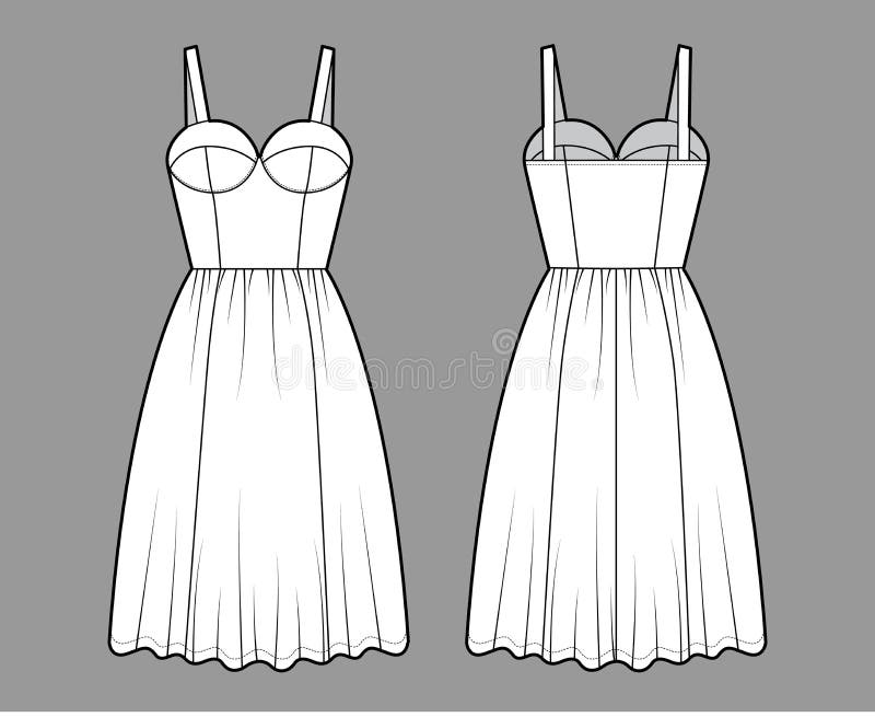 Ruffle Dress Stock Illustrations – 705 Ruffle Dress Stock Illustrations ...