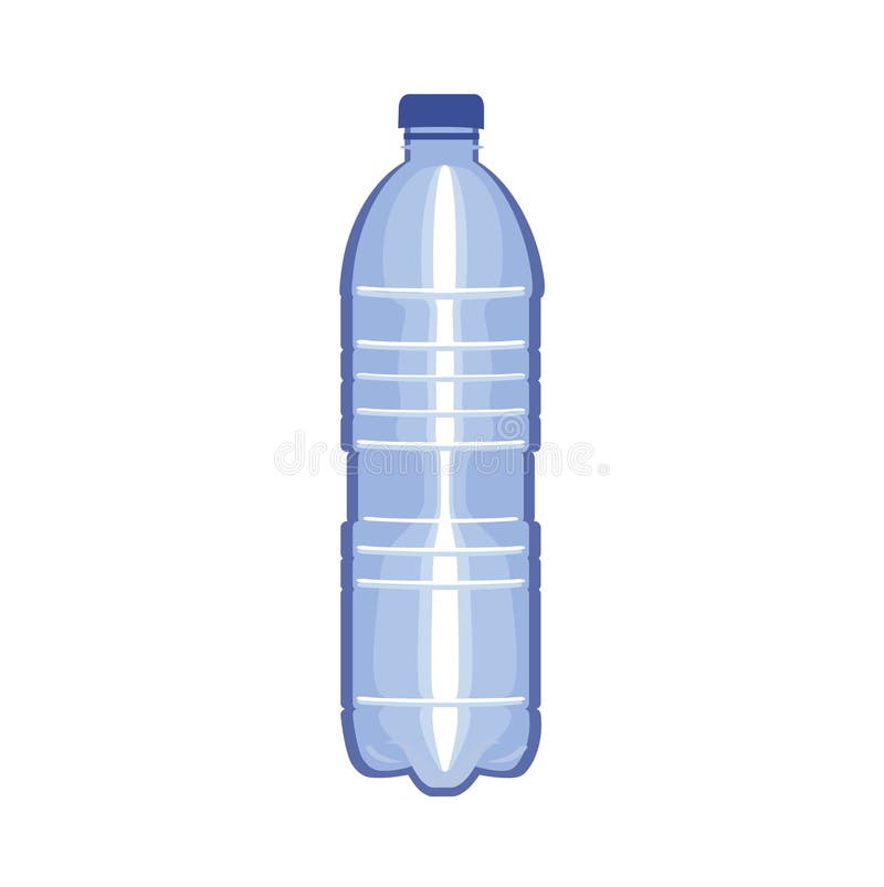Flasche flaches Vektordesign des Wassers auf Weiß vektor abbildung Flasche flaches Vektordesign des Wassers auf Weiß vektor abbildung