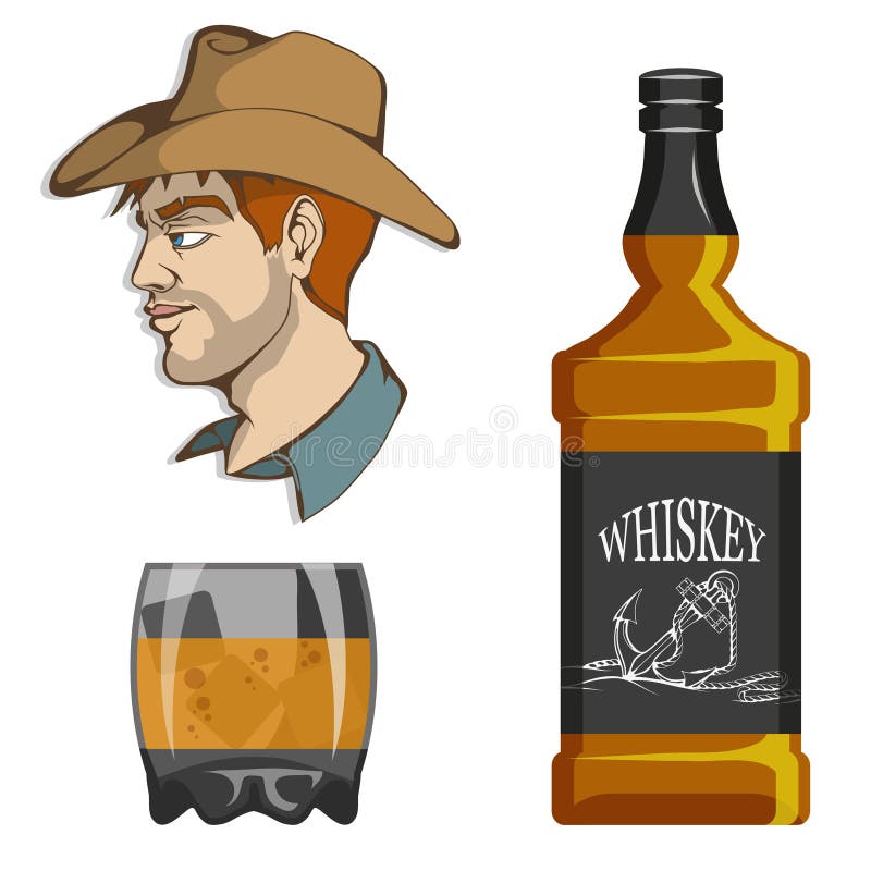 Flasche Whisky und Glas, Besäufnis, Flasche und ein Glas, Alkoholgetränk, Alkohol für Männer, Flasche Whisky, alt lizenzfreie abbildung Flasche Whisky und Glas, Besäufnis, Flasche und ein Glas, Alkoholgetränk, Alkohol für Männer, Flasche Whisky, alt lizenzfreie abbildung