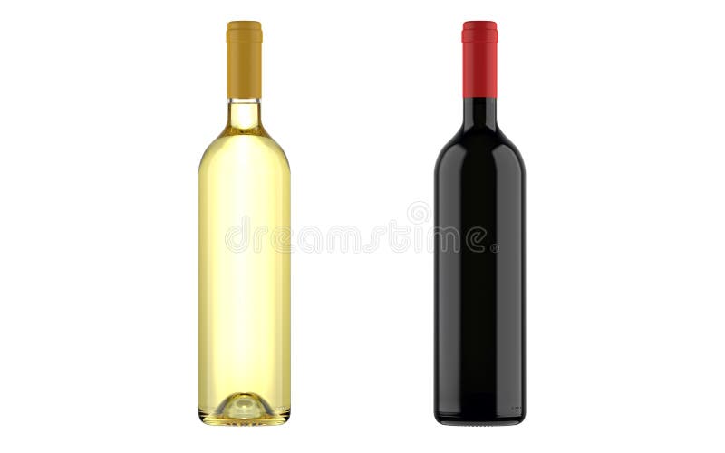 Flaschen weißer und Rotwein lizenzfreie abbildung Flaschen weißer und Rotwein lizenzfreie abbildung