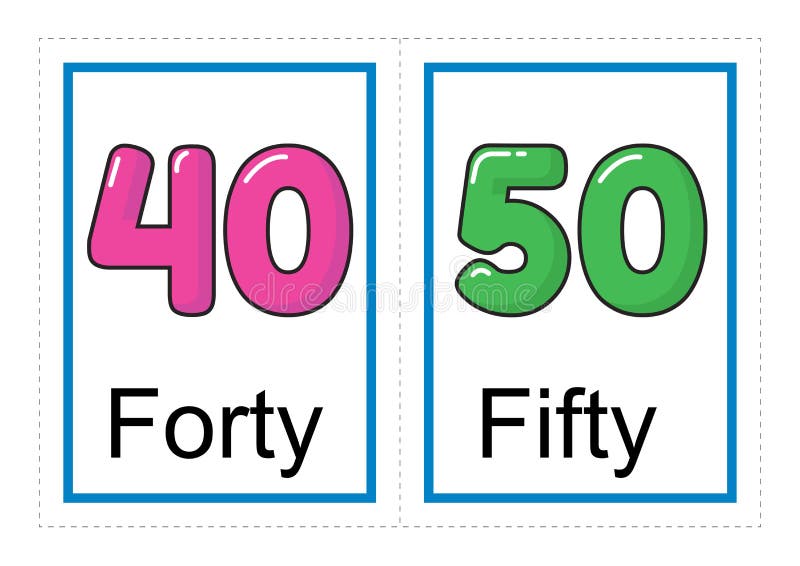 Number Flashcards 1 50 Number Flash Cards Primary Teaching Resources