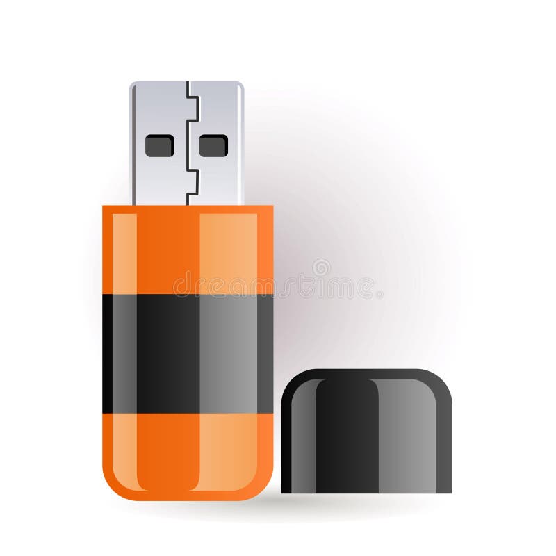 Flash Drive, Driver Disk Icon Stock Vector Illustration of technology