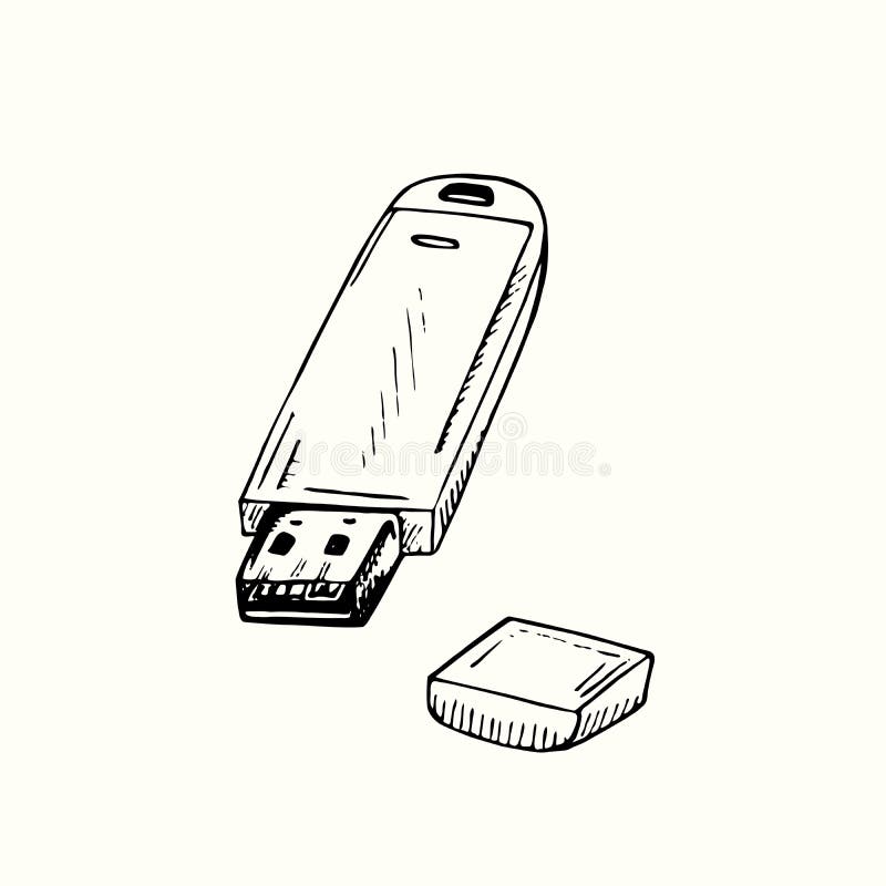 how to draw usb step by step  YouTube