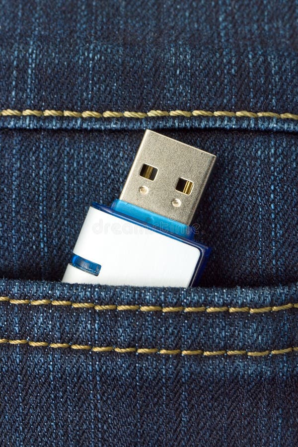 Flash memory in jeans pocket