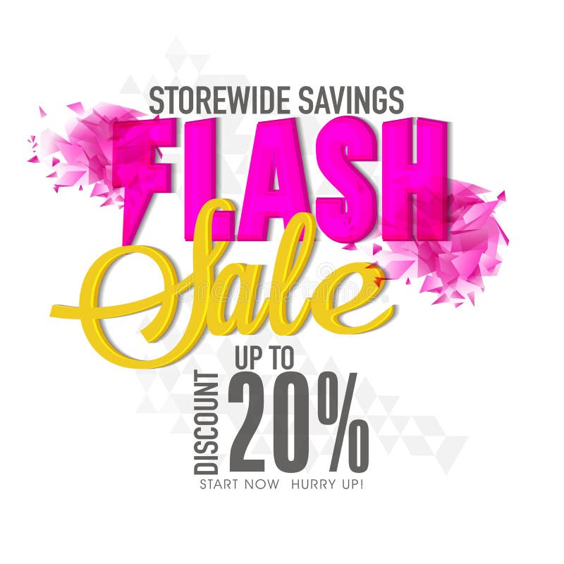 Flash Sale Poster Banner Or Flyer Design Stock Illustration Illustration Of Deal Flat