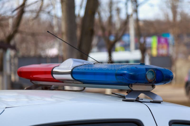 Flasher on a Police Car. Emergency Call Symbol Stock Image Image of