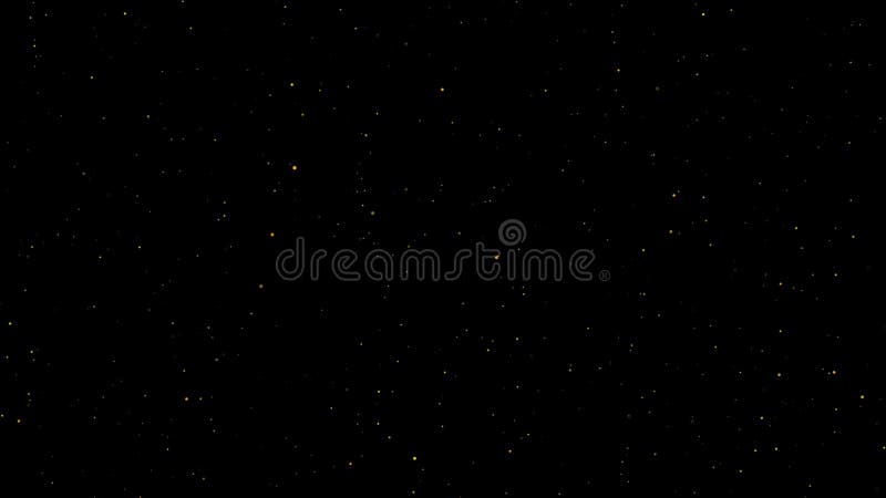 Flashing particles overlay golden dots lights blinking loop animation black background vector illustration