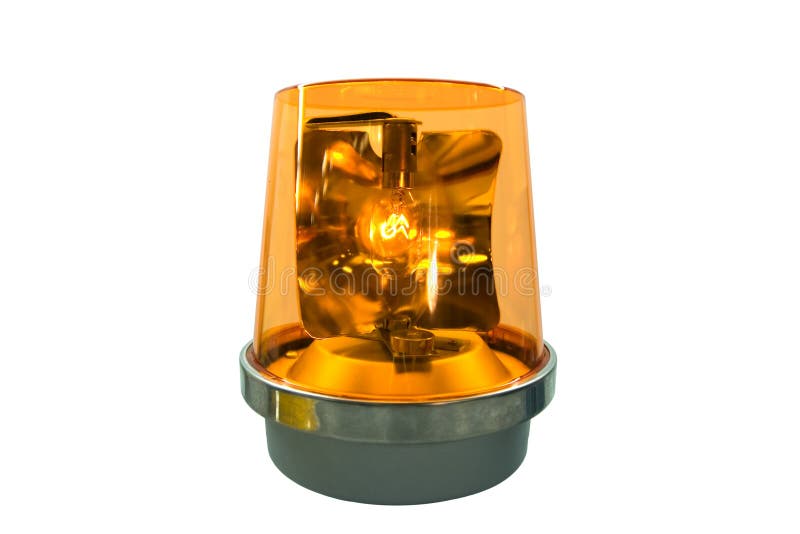 Flashing Yellow Light stock photo. Image of flash, danger 4428892