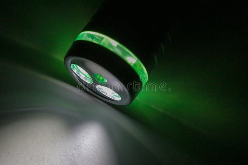 Flashlight and Flashlight Light in the Dark Stock Photo Image of