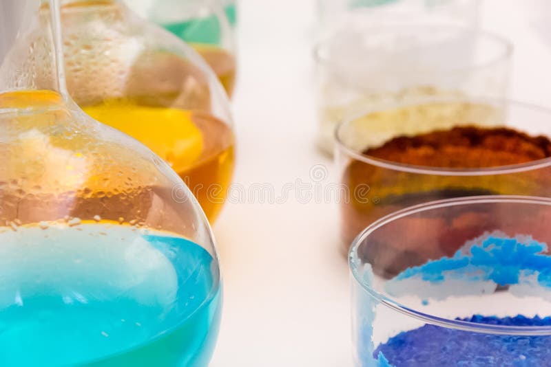 Flask and color stock photos