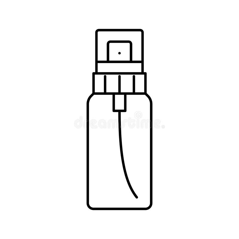 Flask Fragrance Bottle Perfume Line Icon Vector Illustration Stock ...