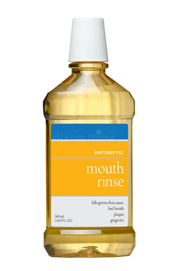 Flaska av mouthwash royaltyfri fotografi