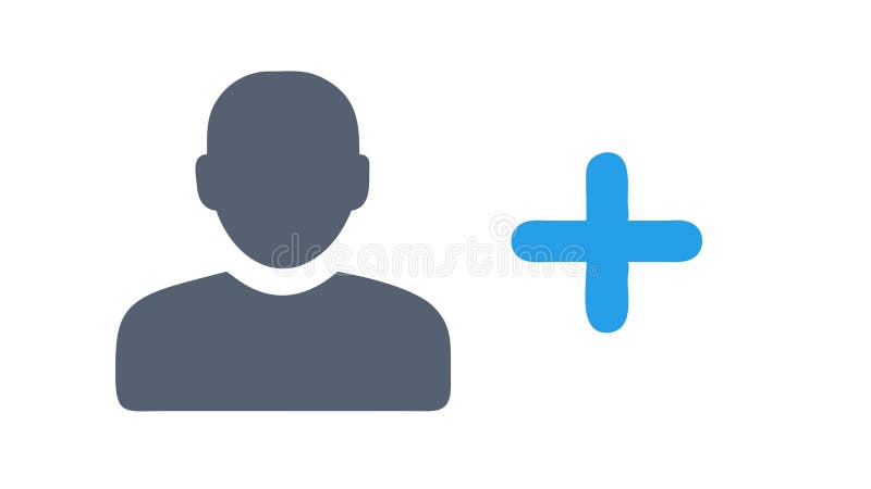 Flat Add User Icon Vector Account Creation People, vector design Generative AI royalty free illustration
