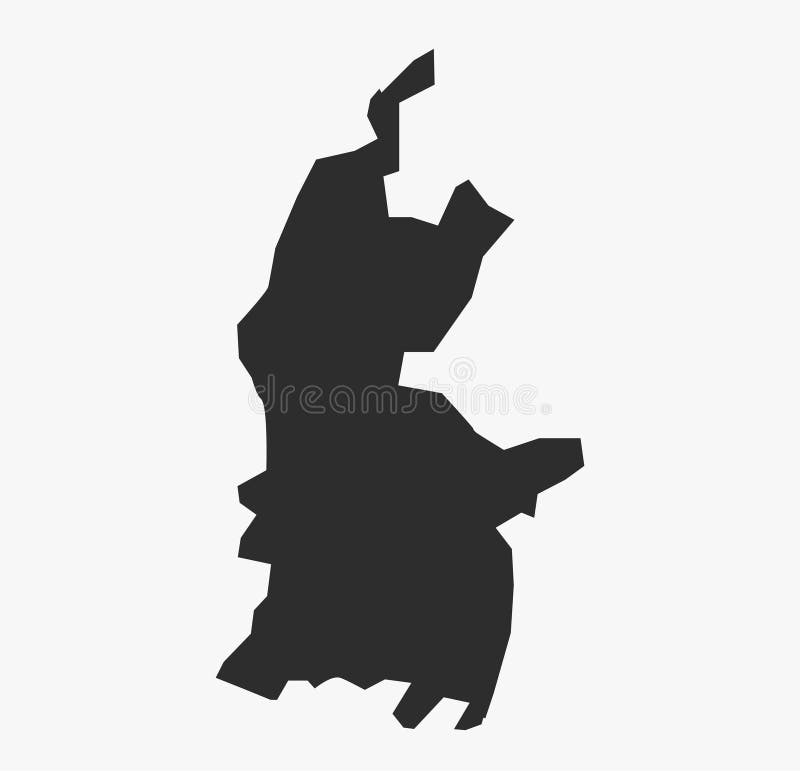 Flat Black Vector Map of Jalna District, Maharashtra royalty free illustration