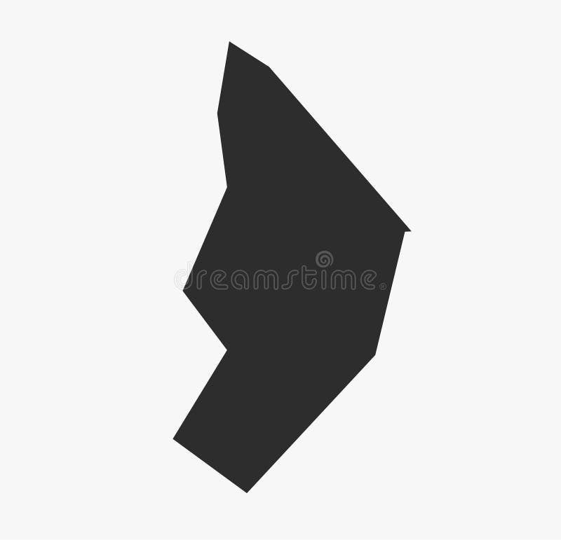 Flat Black Vector Map of Mumbai District, Maharashtra stock illustration
