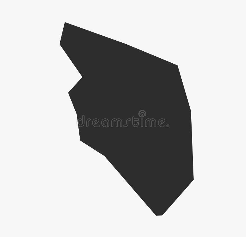 Flat Black Vector Map of mumbai suburban District, Maharashtra vector illustration