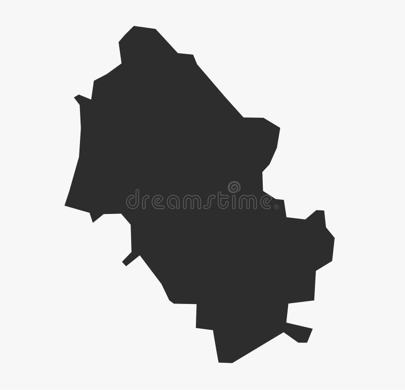 Flat Black Vector Map of Palghar District, Maharashtra vector illustration