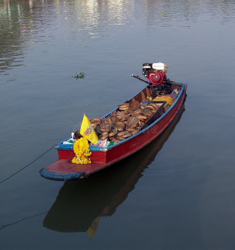 Small Boat On A Peaceful Canal In Thailand Stock Photo Image 5747980
