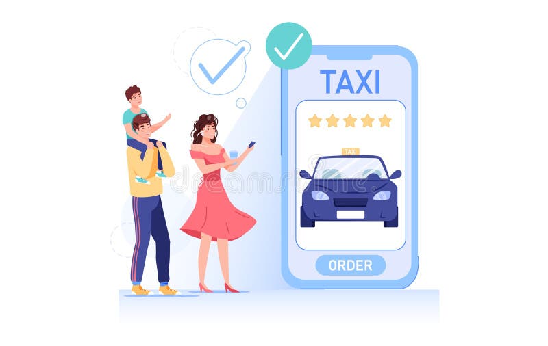 Order taxi. Такси в счастливый день.