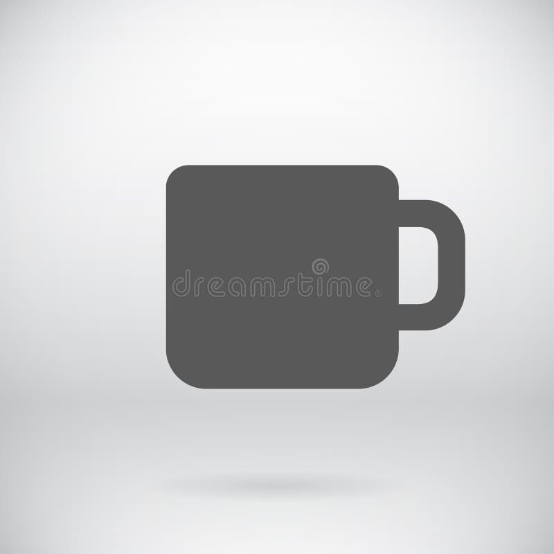 Flat Coffee Mug Tea Cup Icon Vector Symbol