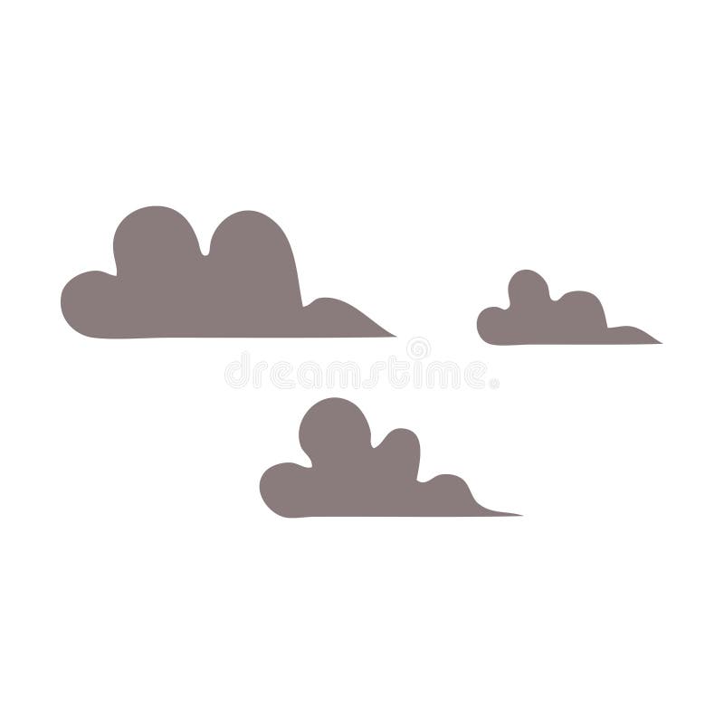 Flat color retro cartoon storm cloud royalty free illustration