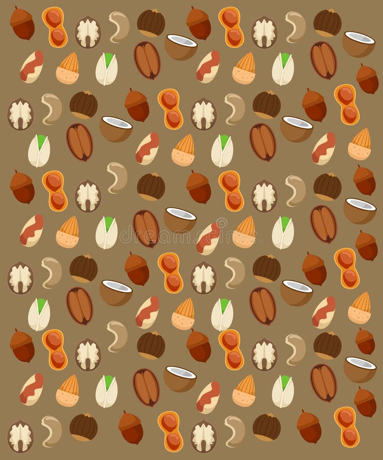 Flat Decorative Organic Food Pattern Stock Vector - Illustration of ...