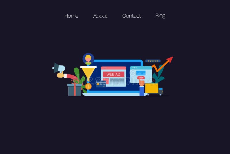 Sales funnel optimization, lead generation, increase conversion rate, digital marketing, online business development concept. vector illustration