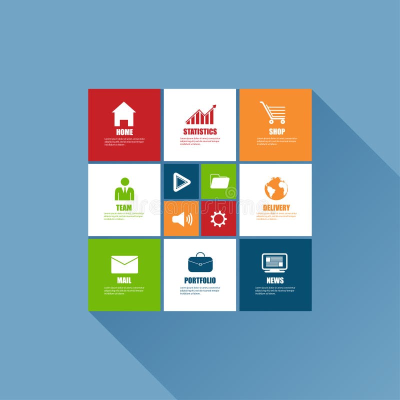 Flat design concepts for user interface infographics vector illustration