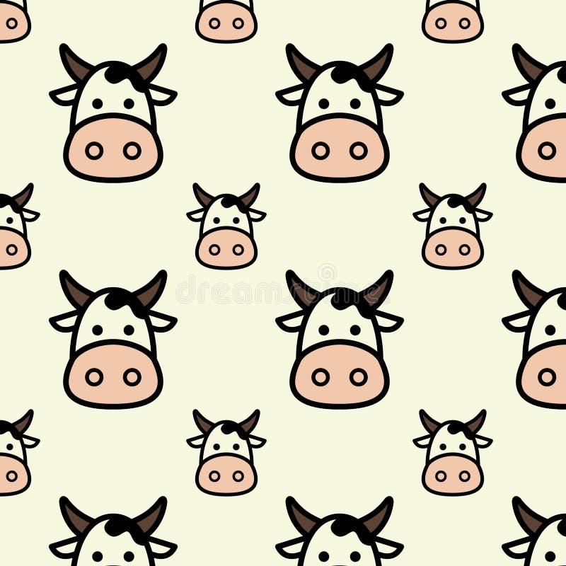 Flat Design Cute Head Cow Cartoon Seamless Pattern for Background and Wallpaper Stock Vector - Illustration of greeting, fortune: 125796116 Flat Design Cute Head Cow Cartoon Seamless Pattern for Background and Wallpaper Stock Vector - Illustration of greeting, fortune: 125796116