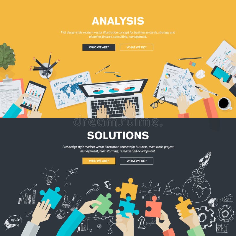 Flat design illustration concepts for business royalty free illustration