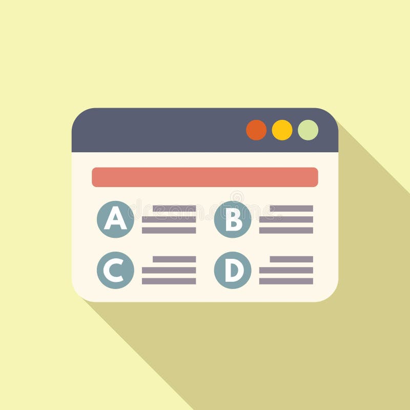 Flat design illustration of web browser interface vector illustration