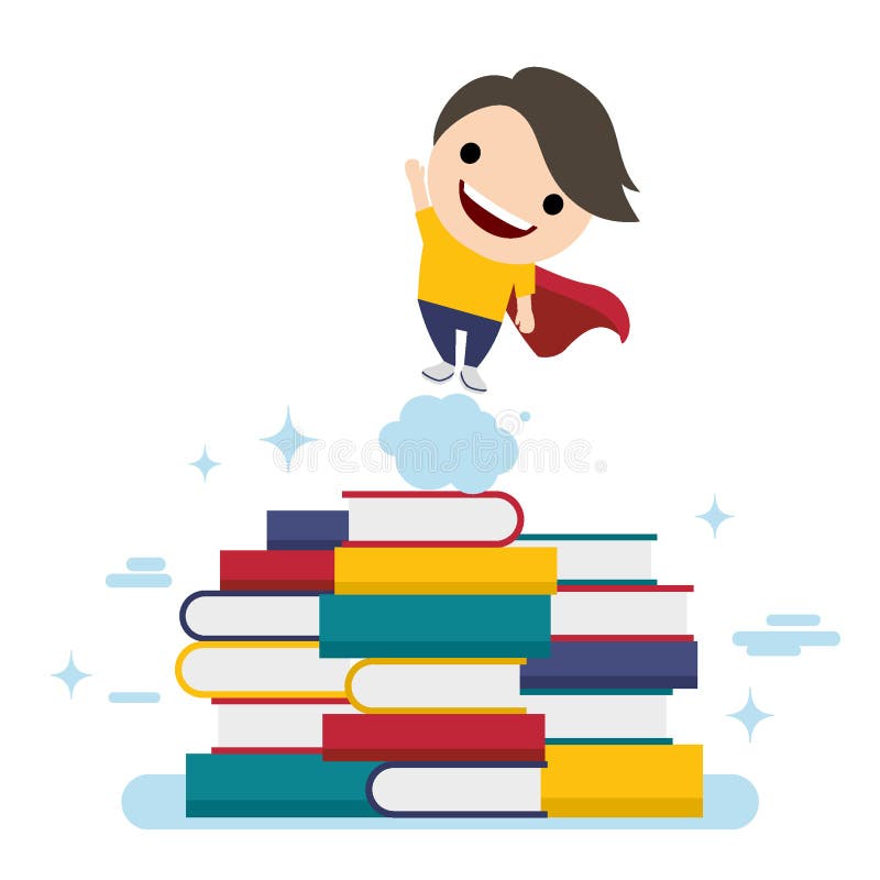 Flat design vector illustration concept of value education, knowledge, steps for successful careers, personal development royalty free illustration