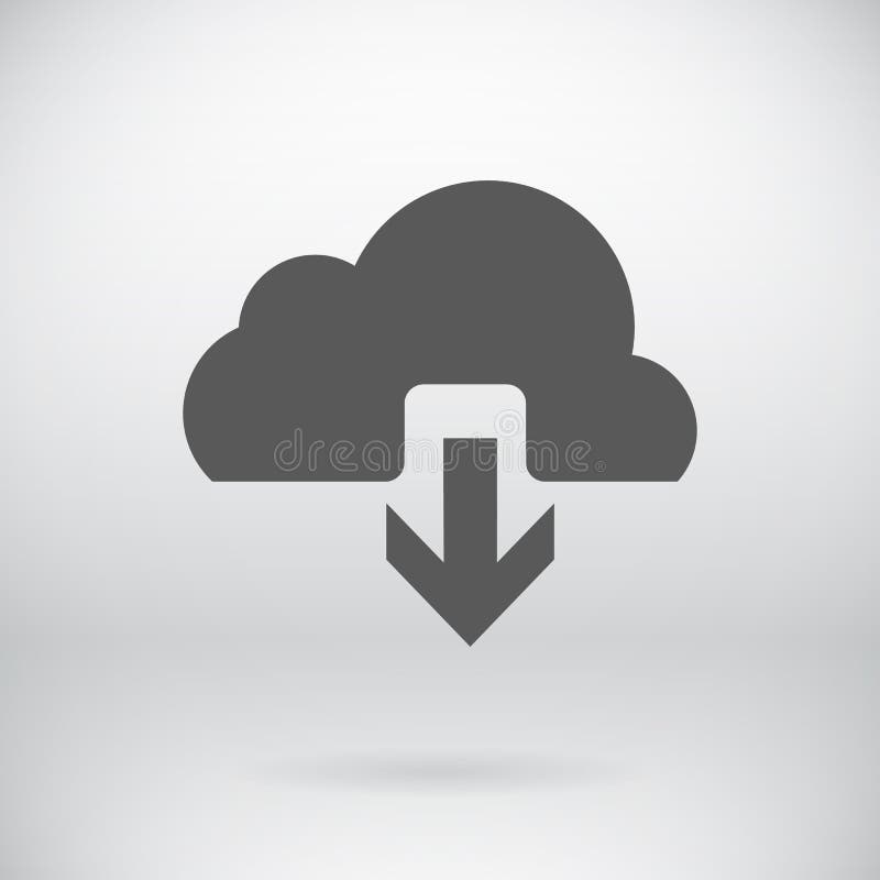 Flat Download Upload Icon Vector Load Symbol vector illustration