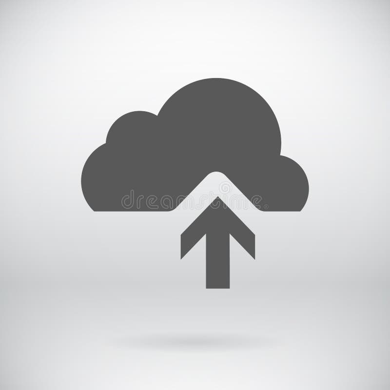 Flat Download Upload Icon Vector Load Symbol vector illustration