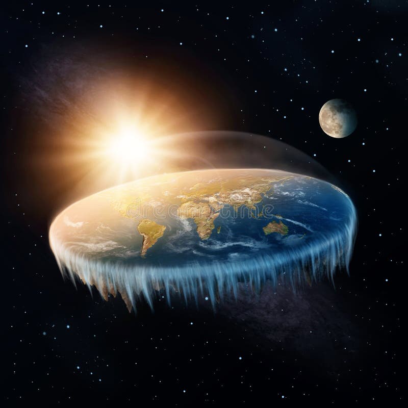Flat Earth vector illustration Flat Earth vector illustration