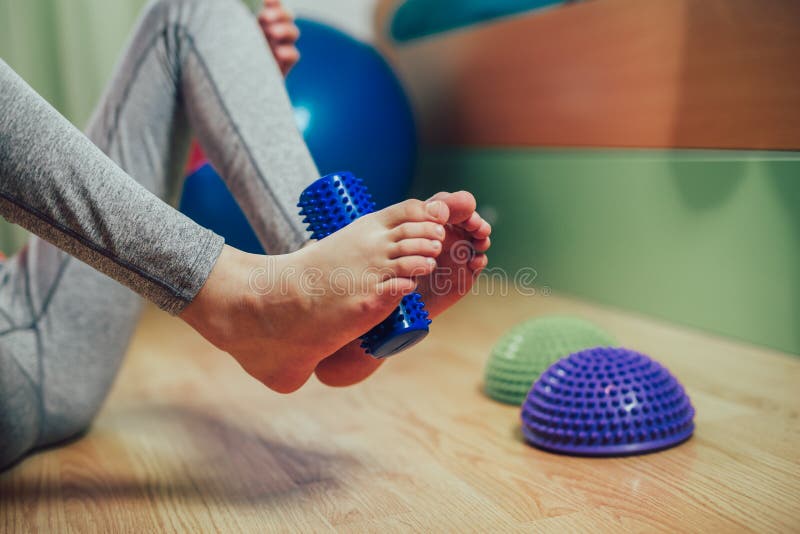 Flat Feet Correction Exercise. Stock Image Image of correction, focus