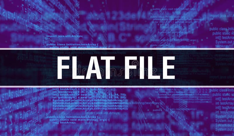 Flat file with digital java code text and computer software coding vector concept programming script program on screen