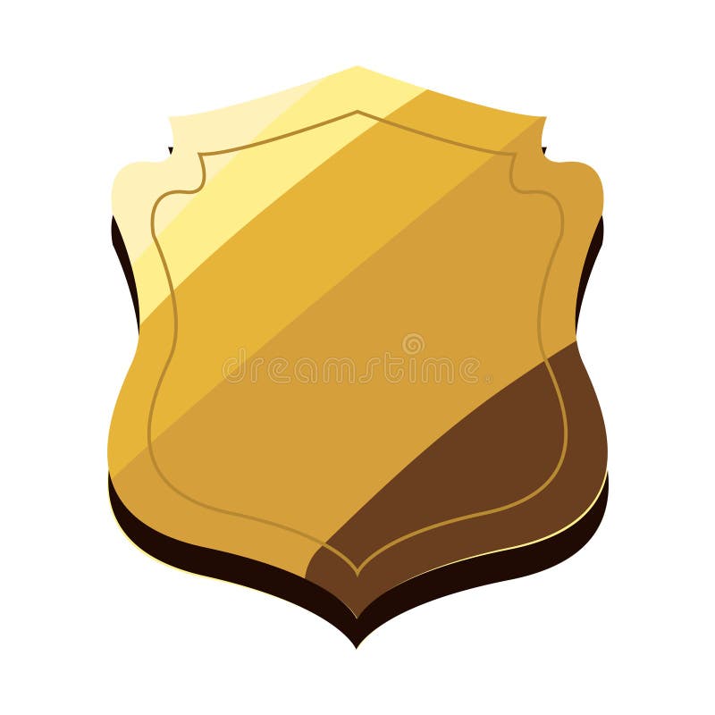 Flat gold shine shield stock vector. Illustration of golden 273125970