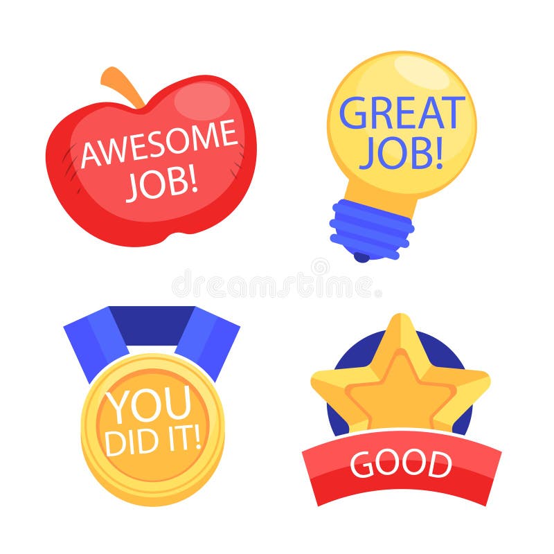 https://thumbs.dreamstime.com/b/flat-good-job-great-stickers-pack-vector-illustration-214978290.jpg