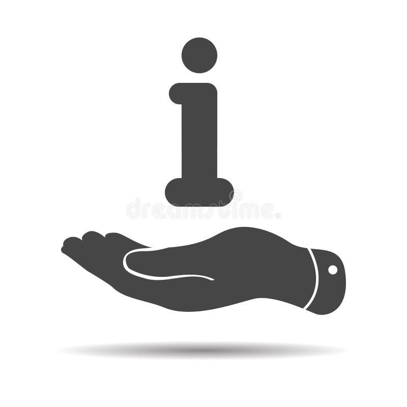 Flat hand offers information icon