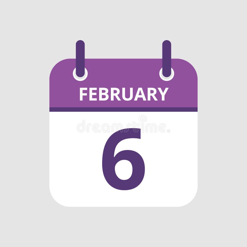 Calendar 6th of February stock vector Illustration of business 134675503 Calendar 6th of February stock vector Illustration of business 134675503