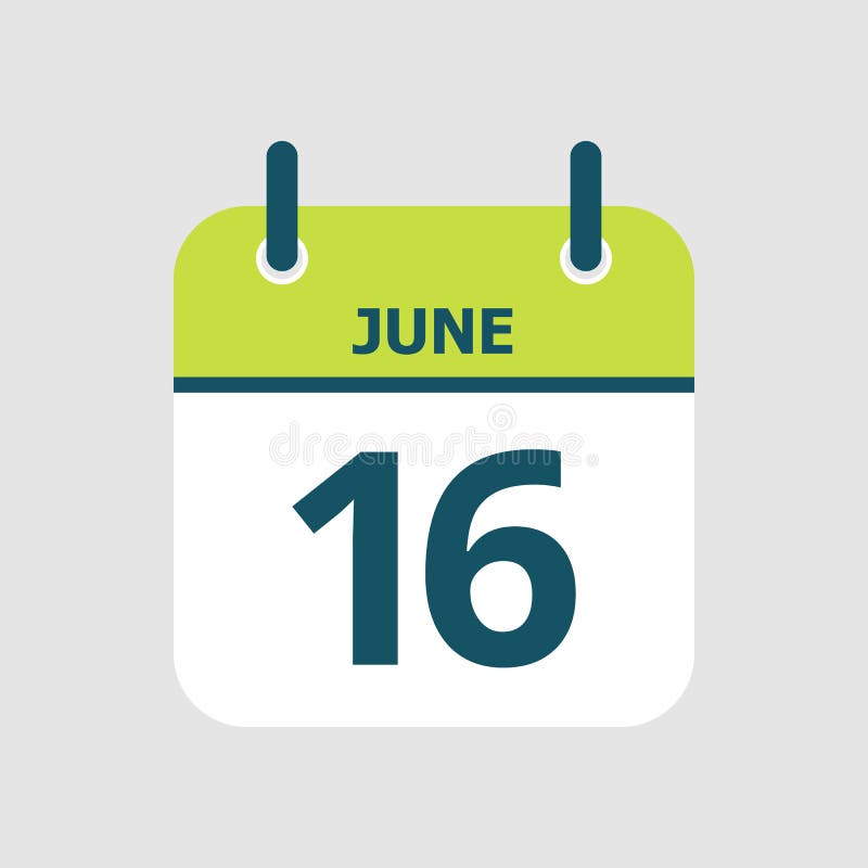 Calendar 16th of June stock vector Illustration of graphic 135158560 Calendar 16th of June stock vector Illustration of graphic 135158560