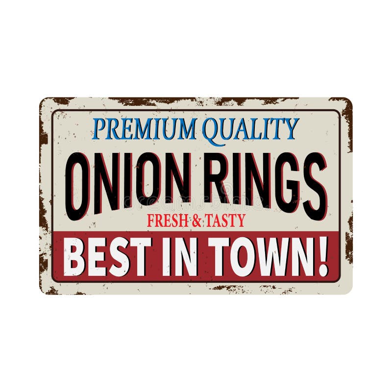 Onion Rings Flat Icon Rusty Web Plaque On White Background Stock Vector Illustration Of Droplet Design 150057153