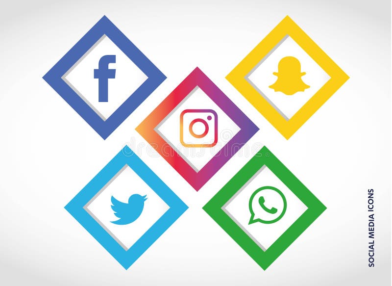 Flat icons technology, social media, network, computer concept. Abstract background with objects group of elements. star smiley f stock illustration Flat icons technology, social media, network, computer concept. Abstract background with objects group of elements. star smiley f stock illustration