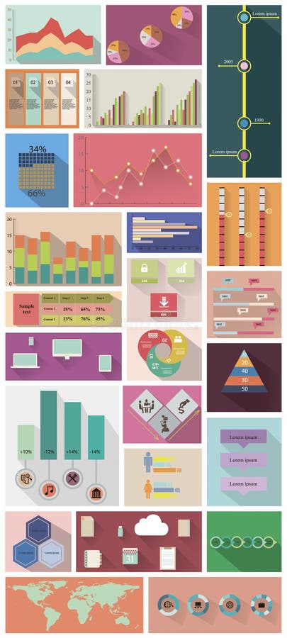Flat Infographics stock vector. Illustration of business - 39383304