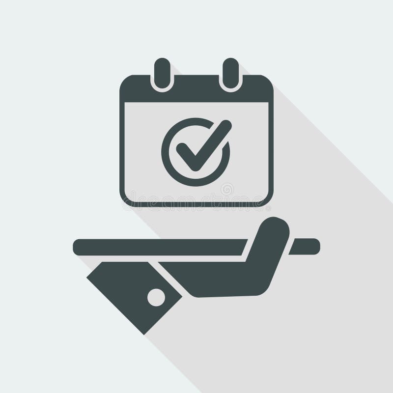 Appointment checking - Vector web icon vector illustration