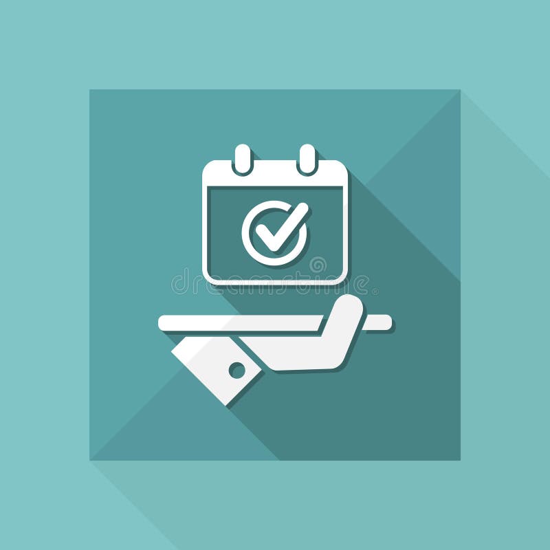 Appointment checking - Vector web icon vector illustration