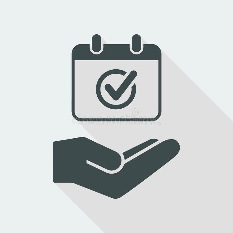 Appointment date check - Minimal vector icon vector illustration