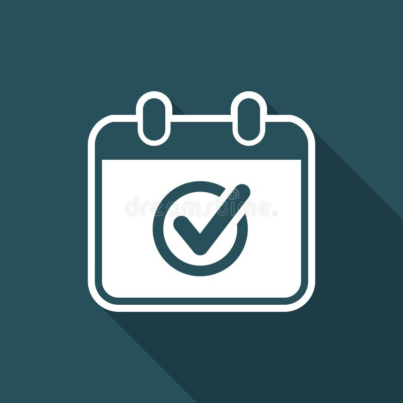 Appointment date check - Minimal vector icon royalty free illustration